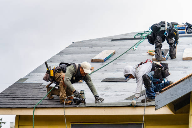 Professional Emergency Roof Repair technician working in Wells, ME